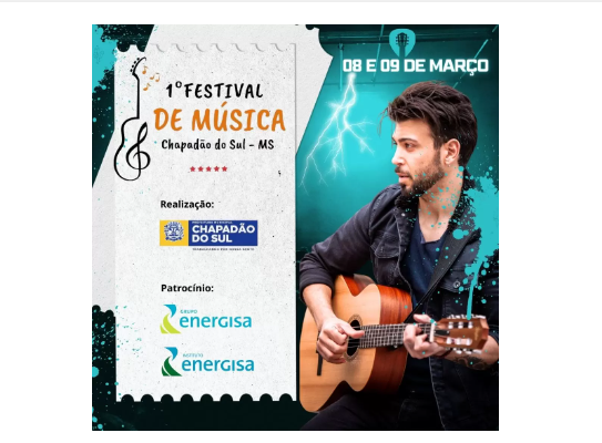 Imagem de compartilhamento para o artigo Conheça os candidatos selecionados para a Final do Festival da Canção de Chapadão do Sul da MS Todo dia